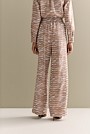 Linen Abstract Geo Print Pull On Pant