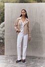 Mercerised Cotton Jersey Stripe Cardigan