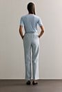 Linen Cotton Yarn Dyed Herringbone Pant