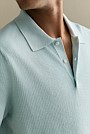 Mercerised Cotton Textured Knit Polo