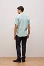 Regular Fit Delave Linen Short Sleeve Shirt