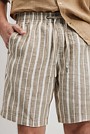 Organically Grown Linen Stripe Drawcord Short