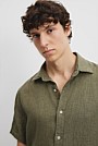 Regular Fit Organically Grown Linen Short Sleeve Shirt