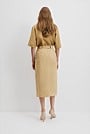 Organically Grown Linen Pencil Utility Skirt