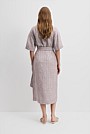 Organically Grown Linen Wrap Midi Skirt