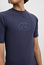 Teen Nylon Blend Short Sleeve Logo Rash Vest