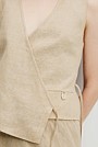 Organically Grown Linen Wrap Vest Top