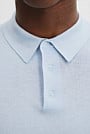 Cotton Silk Button Knit Polo