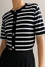 Australian Cotton Stripe Button Through Top