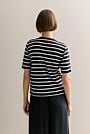 Australian Cotton Stripe Button Through Top