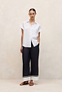 Linen Cap Sleeve Shirt