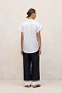 Linen Cap Sleeve Shirt