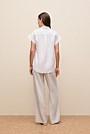 Linen Cap Sleeve Shirt