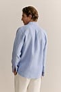 Regular Fit Yarn Dyed Linen Grid Shirt