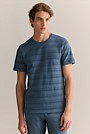 Cotton Jacquard Textured Stripe T-shirt