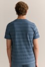 Cotton Jacquard Textured Stripe T-shirt