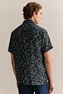 Regular Fit Linen Wave Print Short Sleeve Shirt