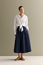 Cotton Poplin Pull On Skirt