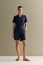 Cotton Pique Tipped Monogram Polo