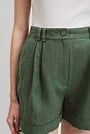 Organically Grown Linen Tuck Front Short