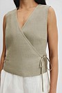 Organically Grown Linen Wrap Vest Top