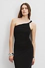 Cupro One Shoulder Dress