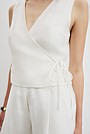 Organically Grown Linen Wrap Vest Top