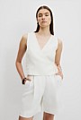 Organically Grown Linen Wrap Vest Top