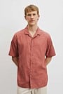 Australian Cotton Short Sleeve Revere Jacquard Shirt