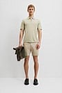 Cotton Silk Zip Knit Polo