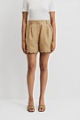 Organically Grown Linen Scallop Trim Short