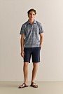 Mercerised Cotton Birdseye Stripe Polo