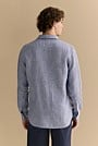 Tailored Fit Yarn Dyed Linen Textured Shirt