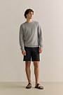 Cotton Mouline Textured Crew Knit