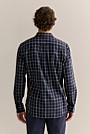 Regular Fit Lyocell Cotton Windowpane Check Shirt