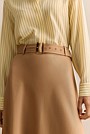 Bias Cut Belted Skirt