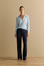 Cotton Cashmere Relaxed Knit Polo