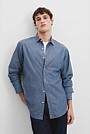 Long Sleeve Regular Fit Chambray Shirt