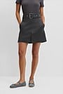 Australian Cotton Twill Belted Mini Skirt