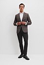 Regular Fit Merino Wool Check Blazer