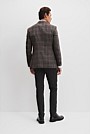 Regular Fit Merino Wool Check Blazer