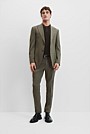 Slim Fit Wool Blend Herringbone Jacket