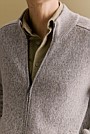 Merino Mouline Yarn Zip Through Bomber