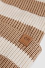 Organically Grown Cotton Blend Stripe Knit Beanie