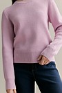 Merino Rib Pointelle Crew