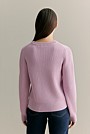 Merino Rib Pointelle Crew