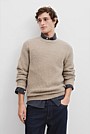 Textured Wool Crew Neck Knit