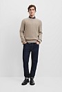 Textured Wool Crew Neck Knit