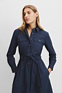 Belted Cotton Midi Dress