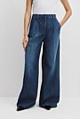 Pleated Denim Trouser